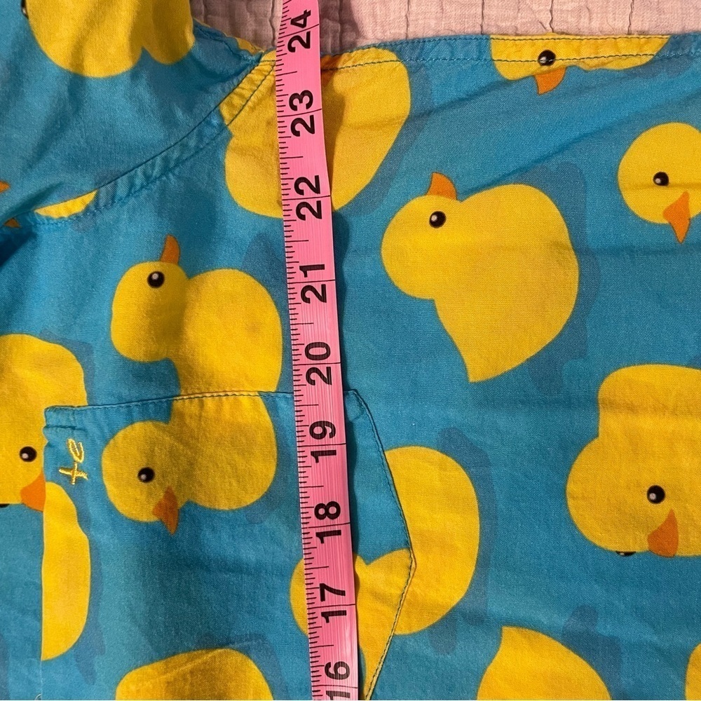 TIPSY ELVES Men's Rubber Ducky Tailored Fit Hawaiian Shirt Size 2XL Yellow Blue - Picture 7 of 8